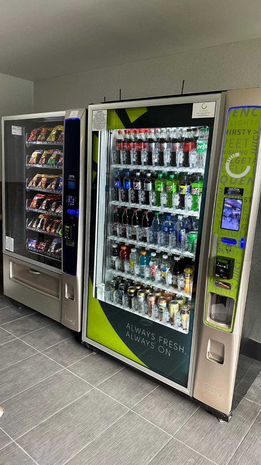 Evening entertainment, vending machine