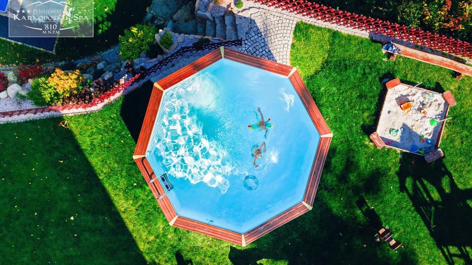 Bird's eye view, Garden, Pool view, Swimming pool