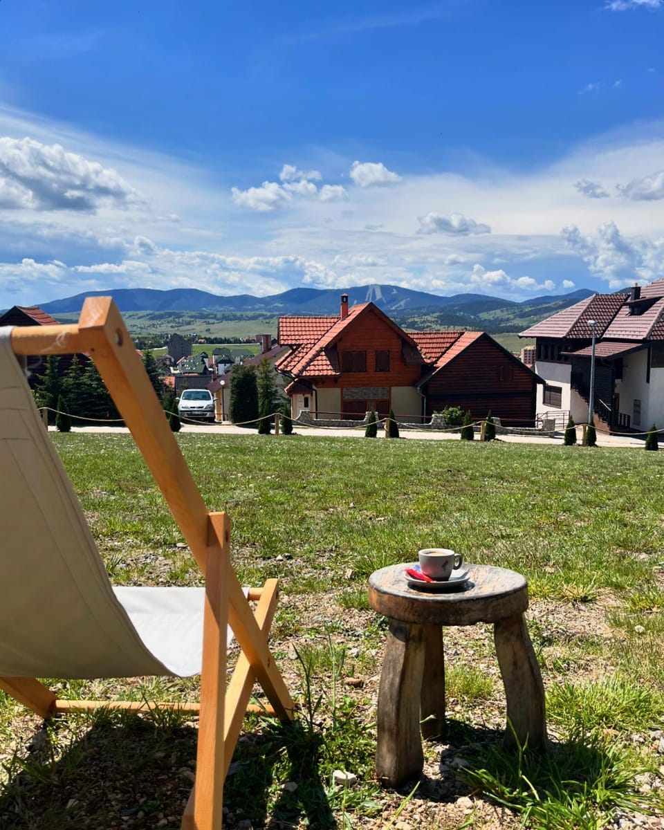 Mountain view, sunbed