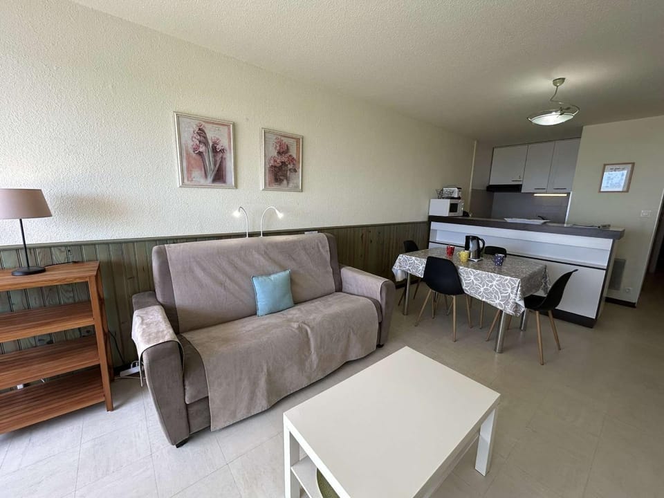 Studio cabine 4 pers avec balcon, parking et animaux admis à 50m de la plage - FR-1-224C-142 Cabin in Saint-Jean-de-Monts