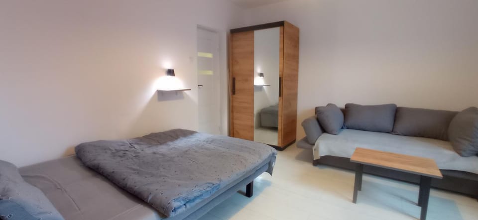 Bed, Living room, Photo of the whole room, Seating area, Bedroom