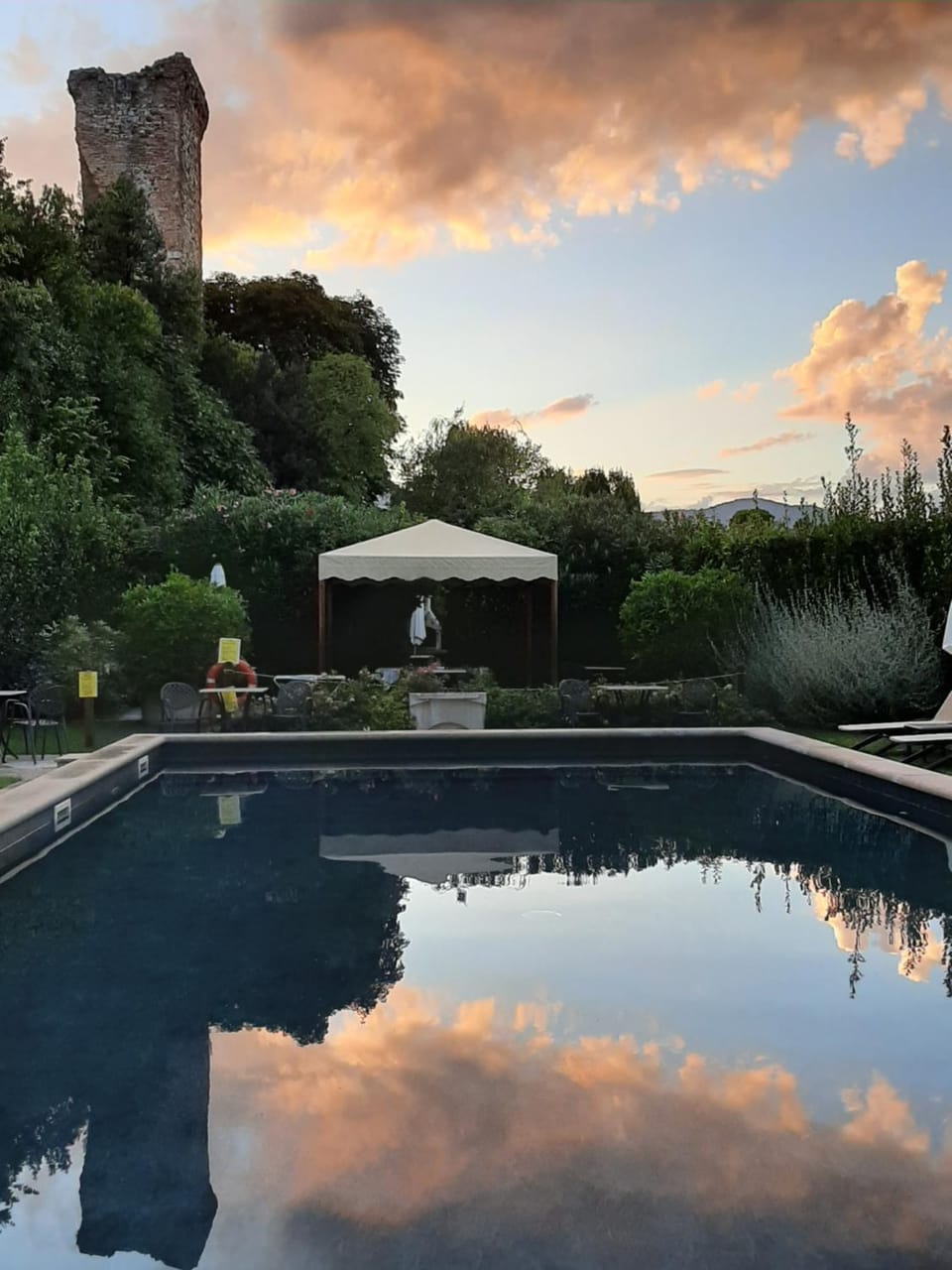 Swimming pool, Sunset