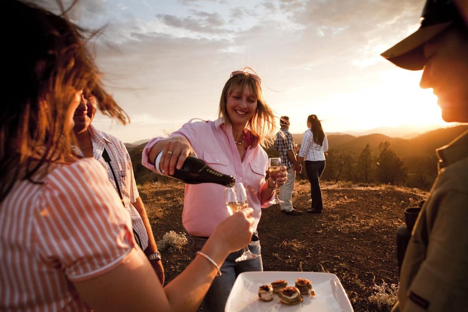 Natural landscape, Food and drinks, Sunset, group of guests