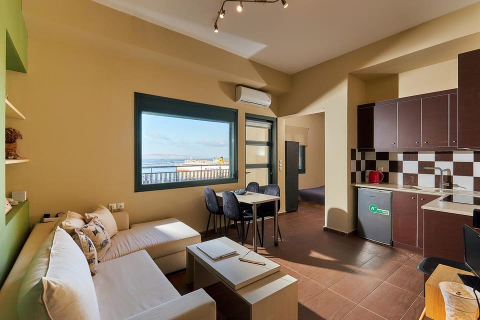 Living room, Seating area, Dining area, Sea view