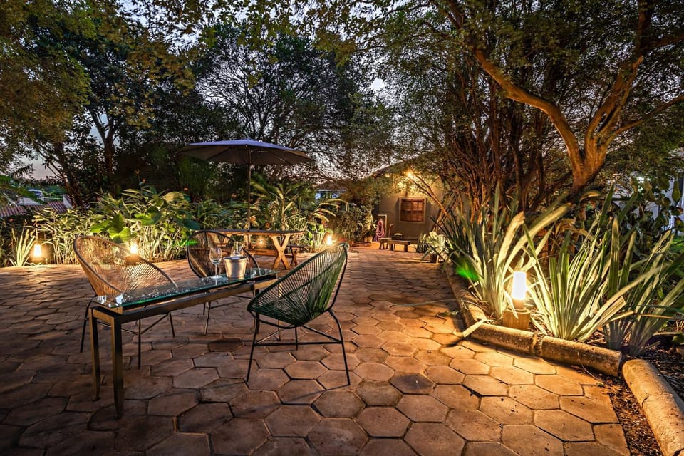 Garden view, Sunset