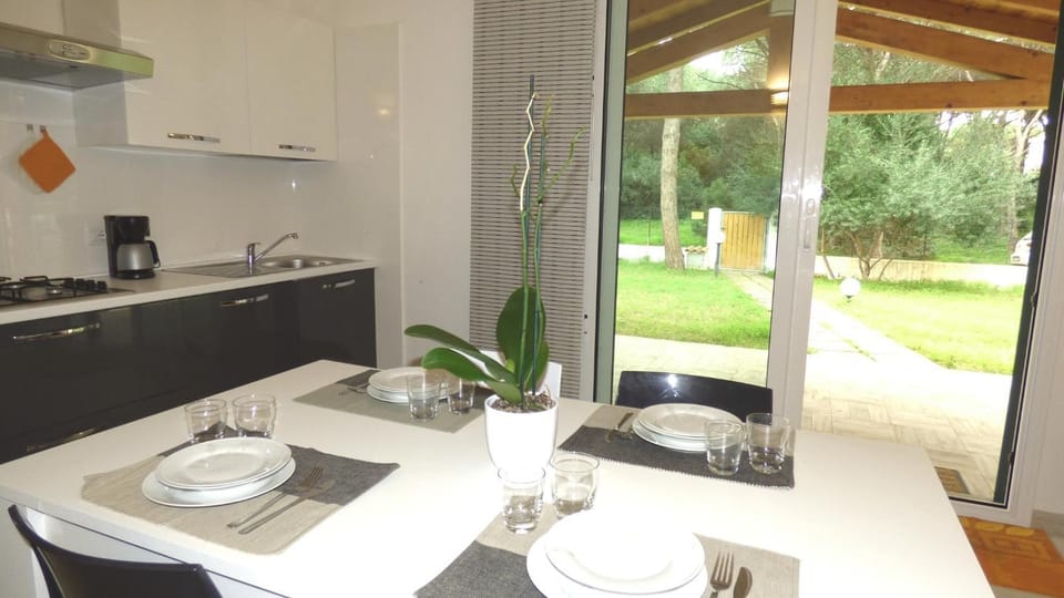 Kitchen or kitchenette, Garden view