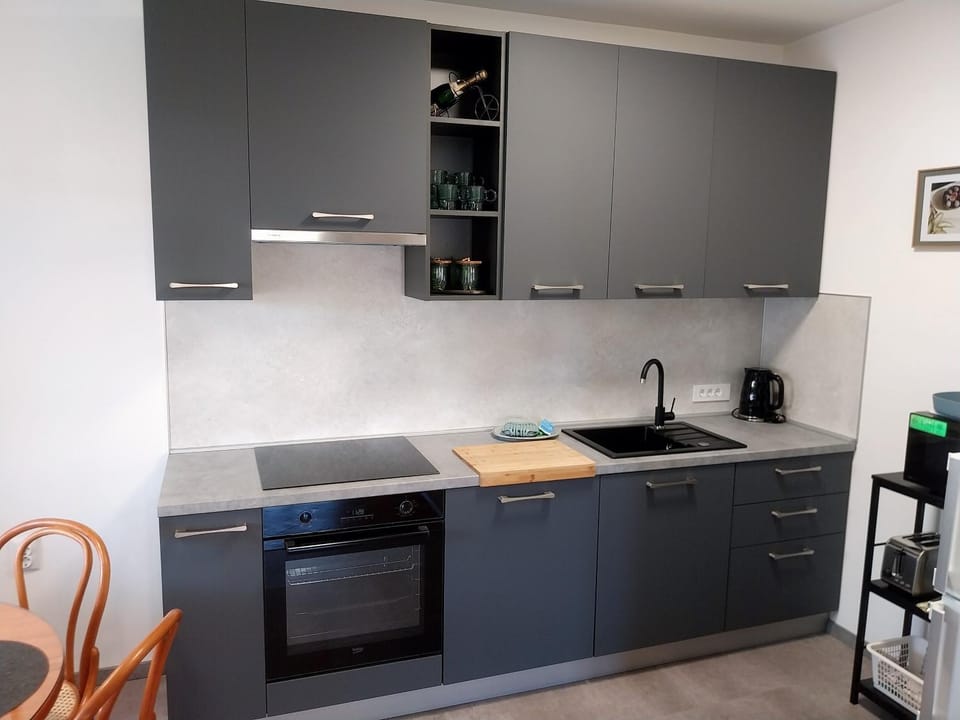 Coffee/tea facilities, Kitchen or kitchenette, dishwasher, stove