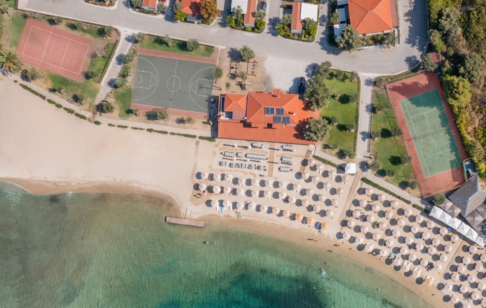 Bird's eye view, Beach, Sea view, sunbed