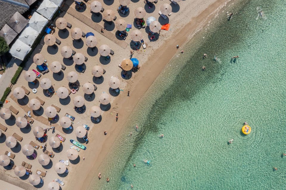 Bird's eye view, Beach, Sea view, sunbed