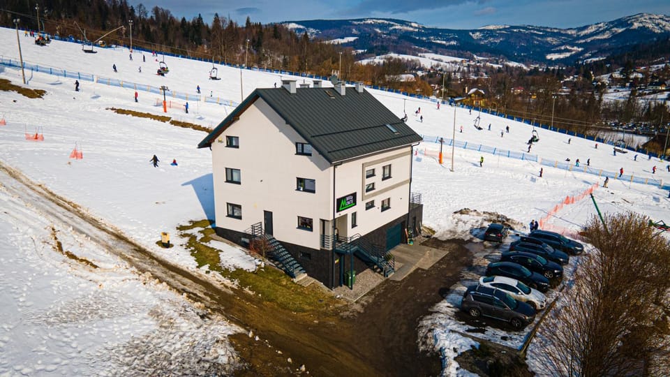Property building, Bird's eye view, Winter