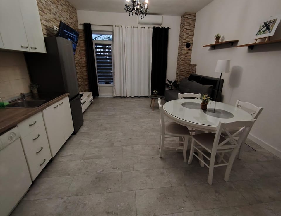 Living room, kitchen