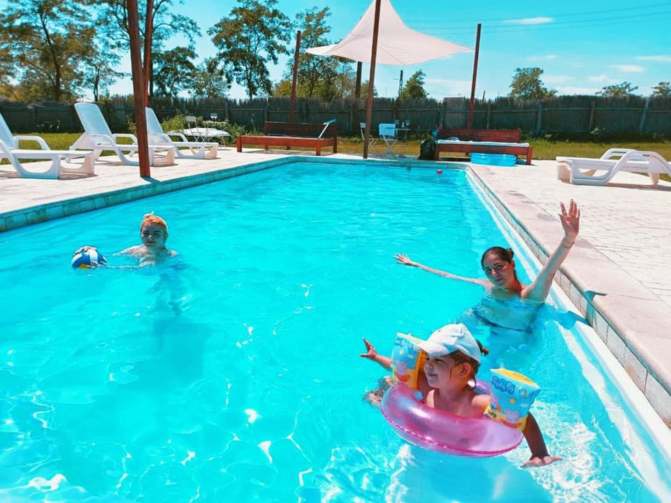 Swimming pool, group of guests