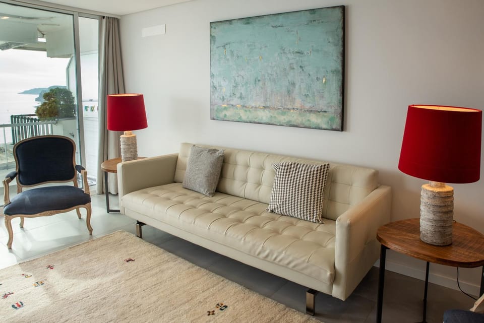 View (from property/room), Living room, Sea view