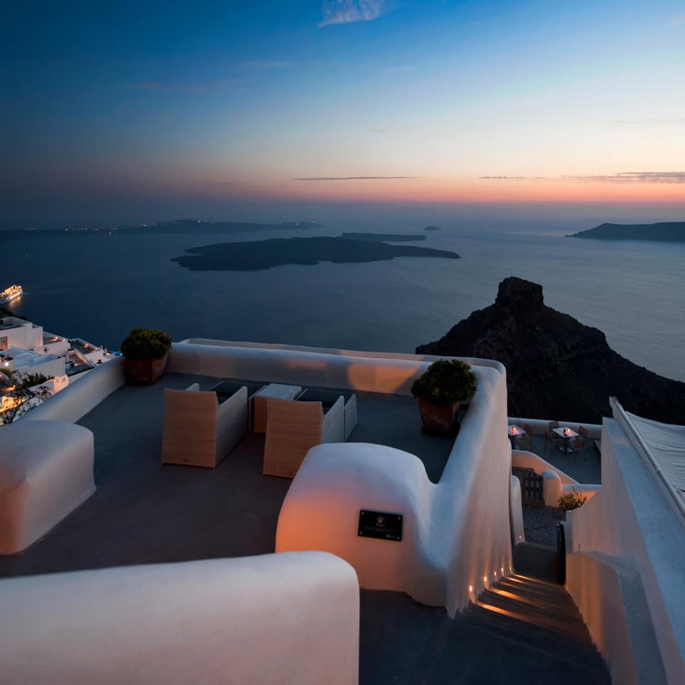 Patio, Natural landscape, View (from property/room), Sea view, Sunset