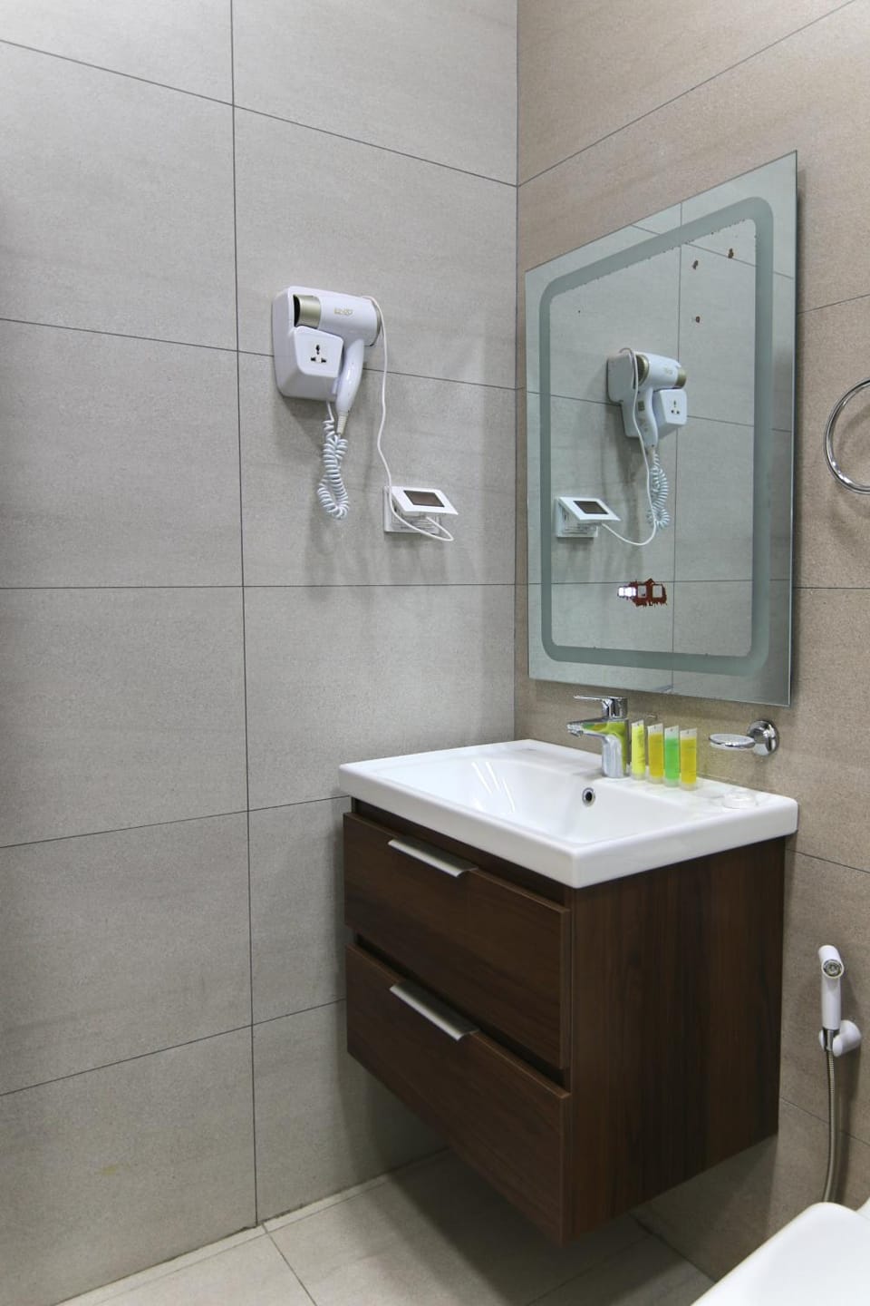 Bathroom, hair dryier