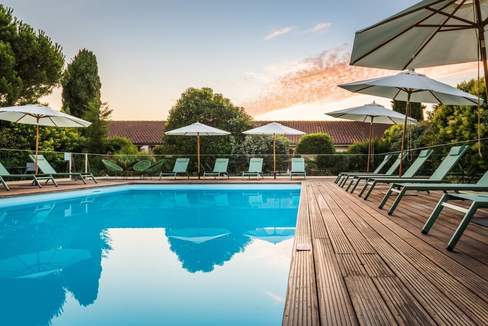 Swimming pool, Sunset