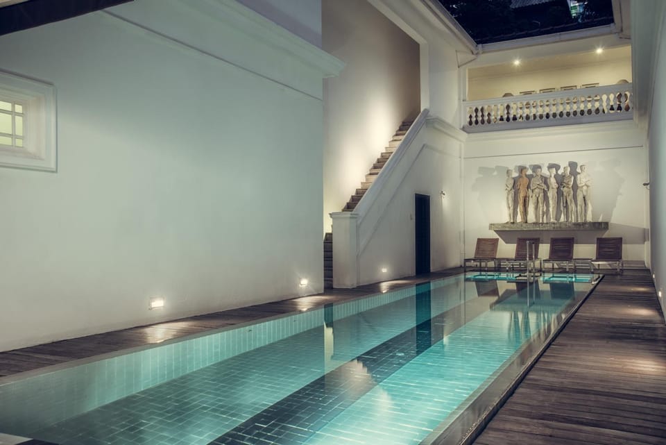 Night, On site, Swimming pool