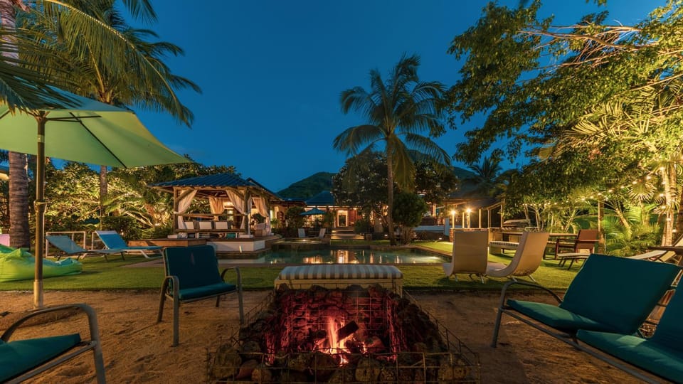 Patio, Night, BBQ facilities, Garden, Balcony/Terrace, Balcony/Terrace, Seating area, Garden view, fireplace