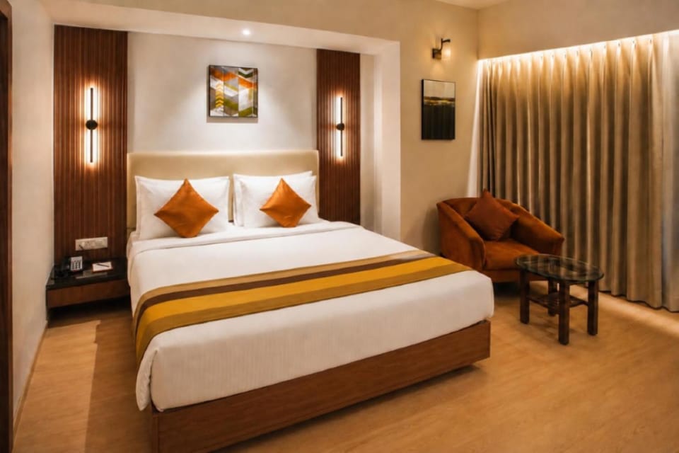 Bed, Living room, Bedroom
