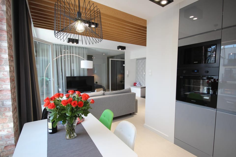 Kitchen or kitchenette, Living room, Dining area
