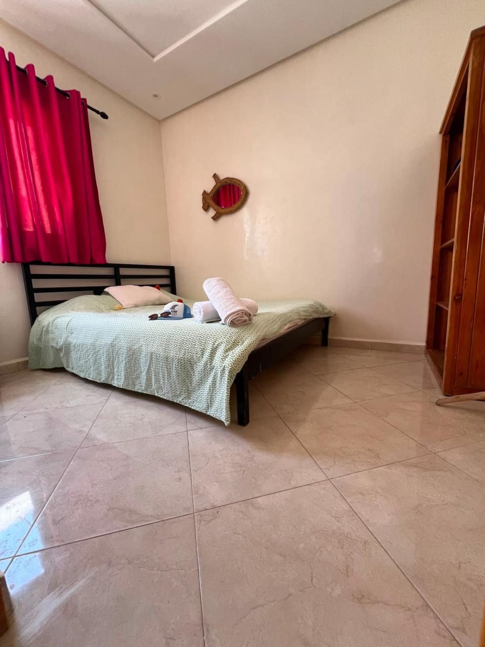 Bed, Photo of the whole room, Bedroom, towels, wardrobe
