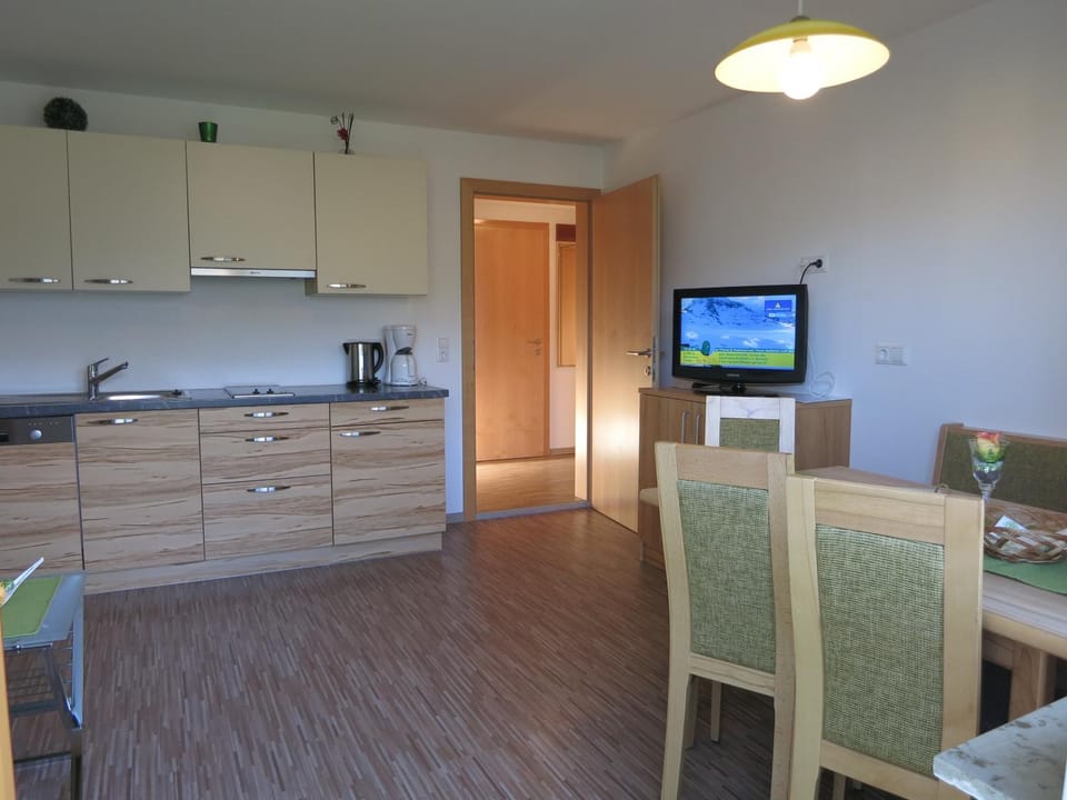 Kitchen or kitchenette, Living room, Dining area