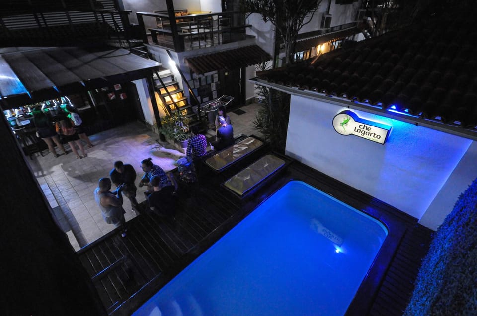 Patio, Night, Swimming pool