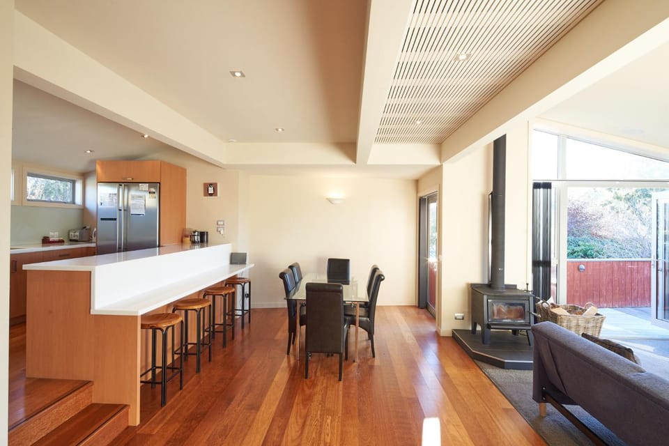 Living room, Dining area, flat iron