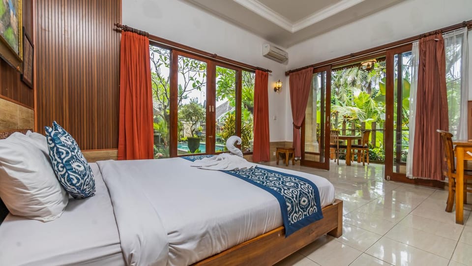 Bed, Garden, Photo of the whole room, Bedroom, Garden view