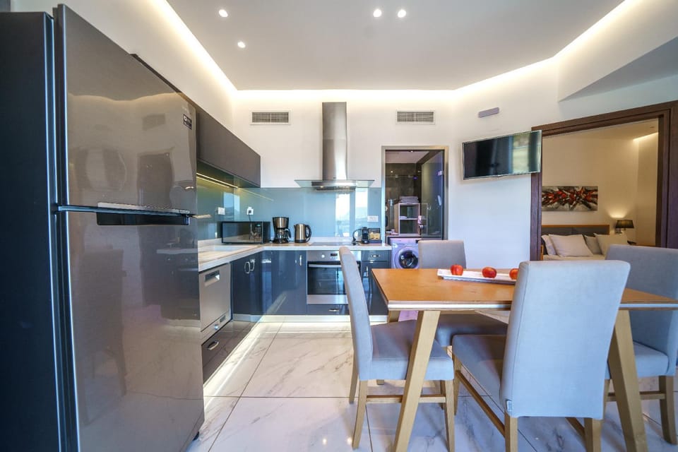 Living room, kitchen