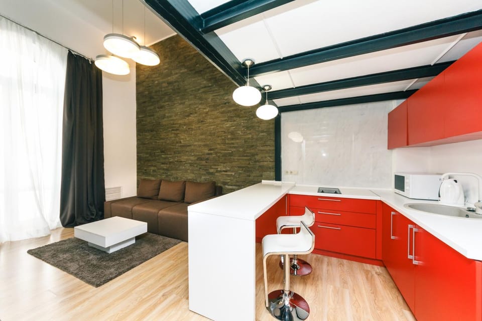 Kitchen or kitchenette, Living room