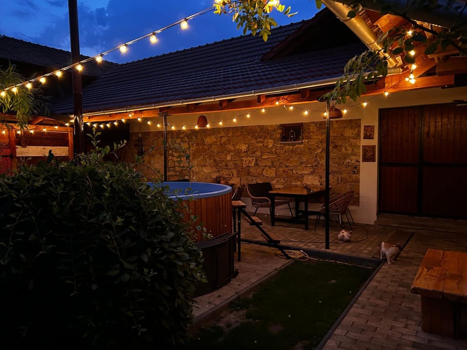 Patio, Night, Garden