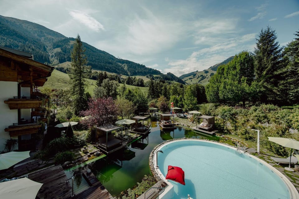 Natural landscape, Summer, Garden view, Pool view, sunbed