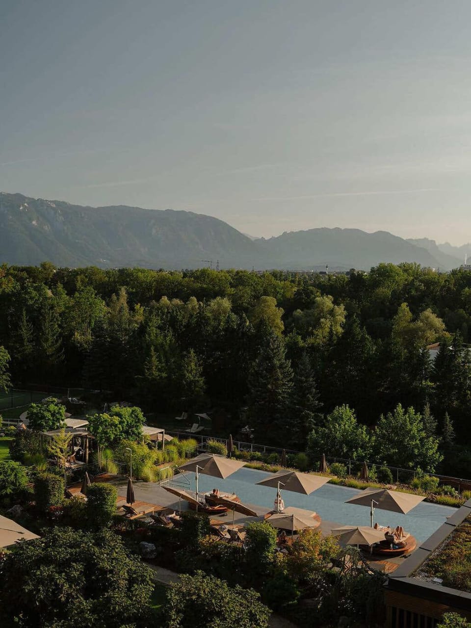 Natural landscape, Mountain view, Pool view, Swimming pool