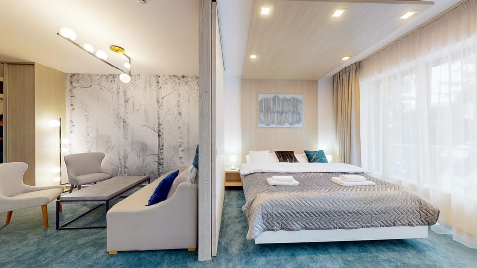 Bed, Living room, Bedroom