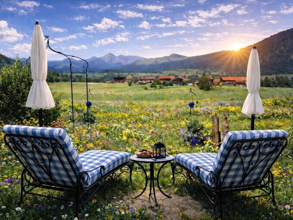 Summer, Garden, View (from property/room), Mountain view, sunbed