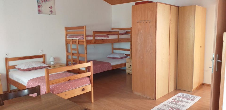 Bed, Photo of the whole room, Bedroom, bunk bed, hair dresser, wardrobe