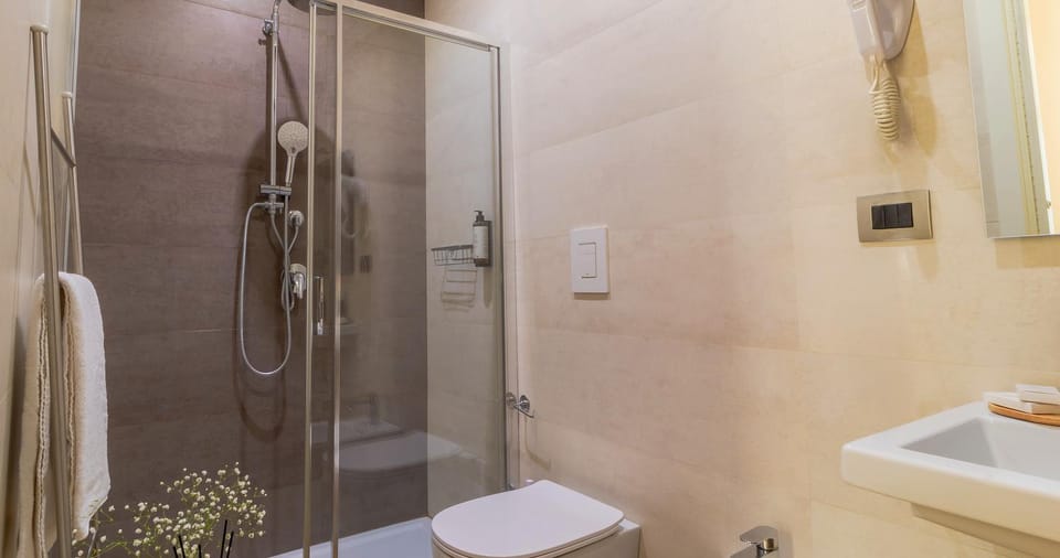 Shower, Toilet, Bathroom, towels