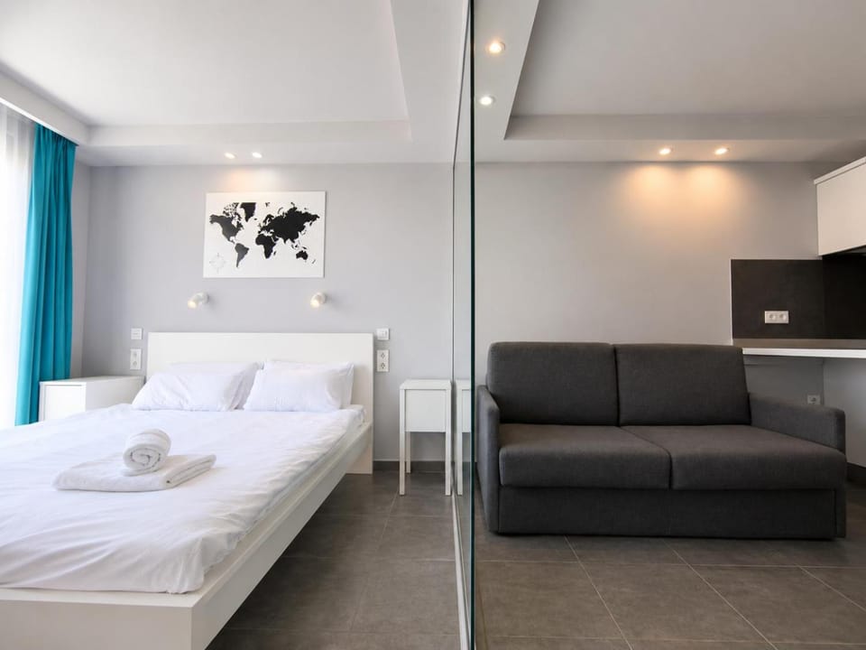 Bed, Living room, Bedroom