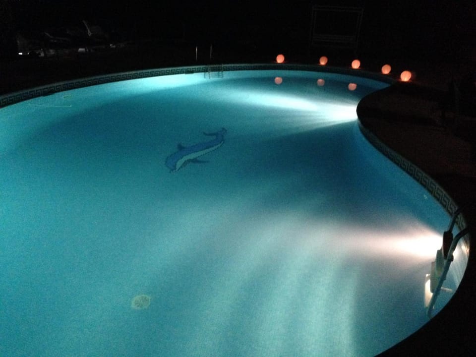Night, Swimming pool