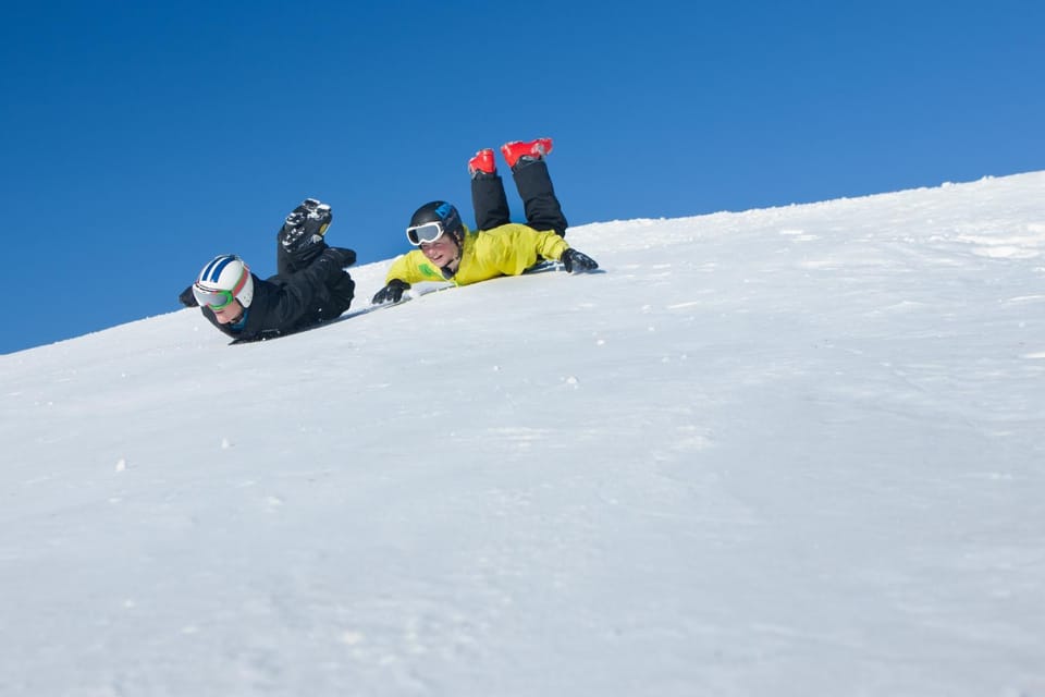 Winter, young children