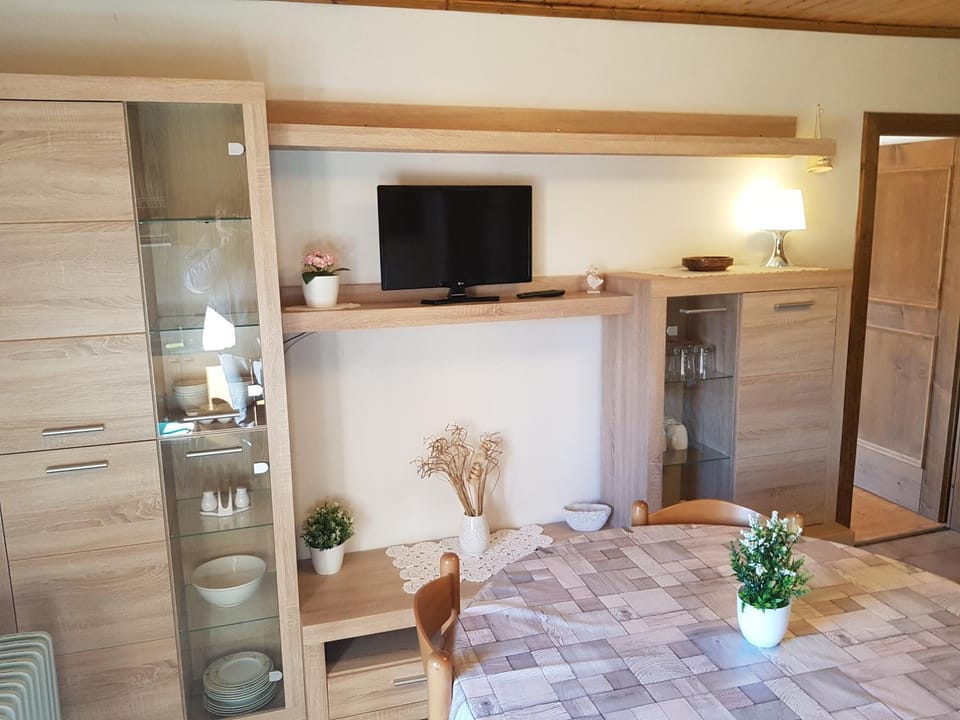 TV and multimedia, Kitchen or kitchenette, Living room, Food and drinks, Dining area, Lunch