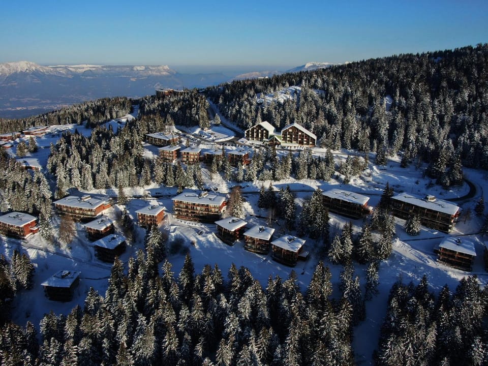 Natural landscape, Bird's eye view, Winter, Mountain view
