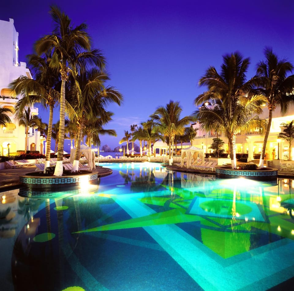 Night, Swimming pool, Swimming pool