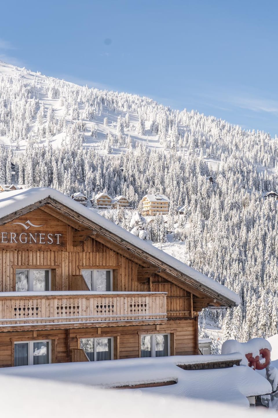 Property building, Winter, Mountain view