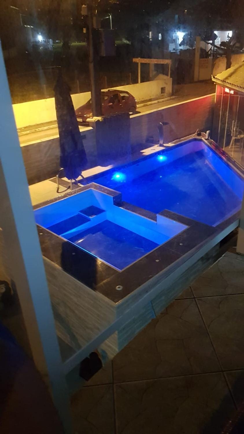 Night, Hot Tub, Swimming pool