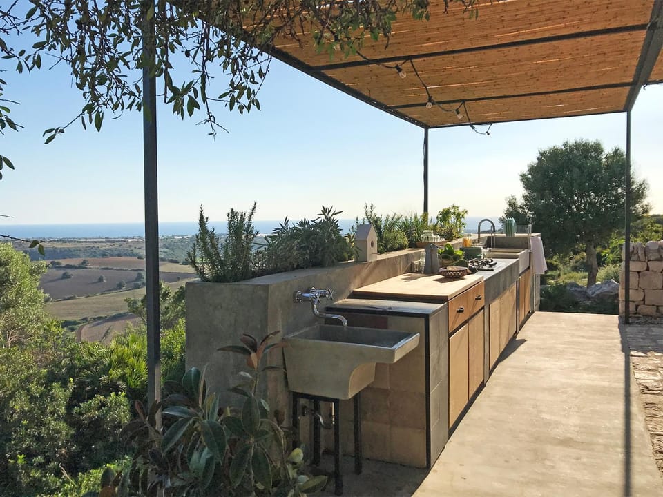 Patio, Natural landscape, View (from property/room), Communal kitchen, Sea view
