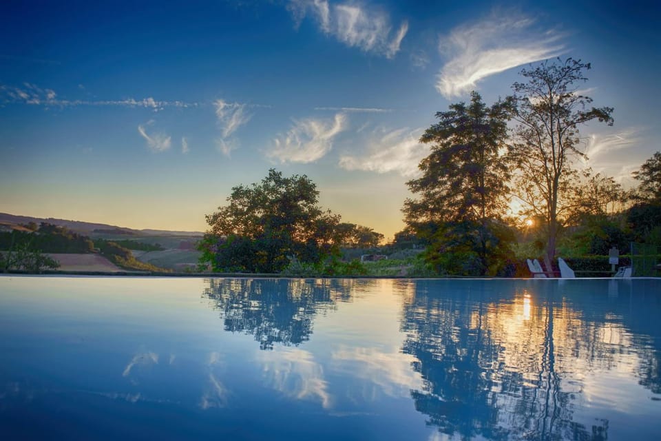 Swimming pool, Sunset