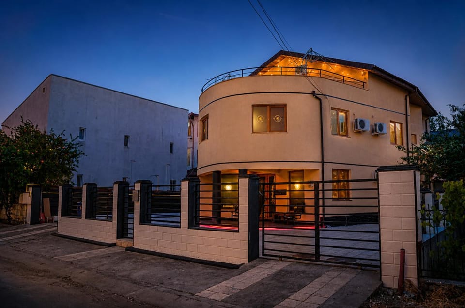 Property building, Night, Parking