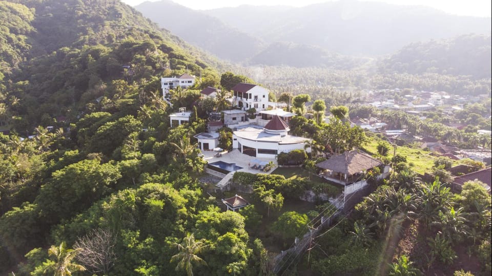 Property building, Natural landscape, Bird's eye view, Mountain view
